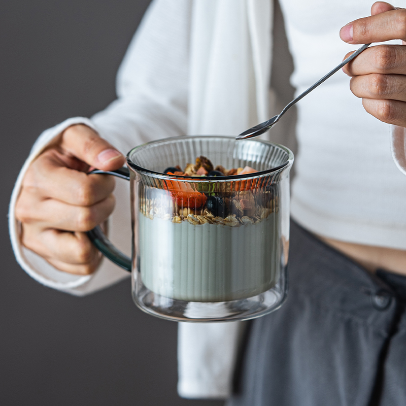 耐热防爆人工吹制马克杯高硼硅