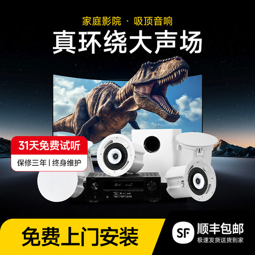 仰观SENDU声度PX6吸顶音响家庭用影院套装蓝牙5.1客厅吊顶环绕音