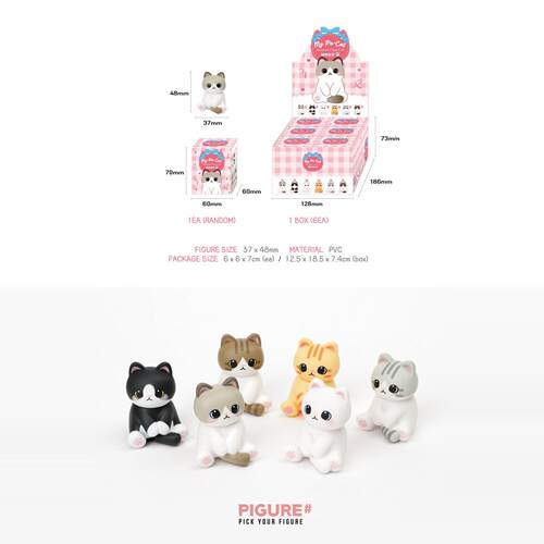 韩国my po-cat第123弹潮玩摆件可爱小猫英短橘猫公仔玩具手办盲盒