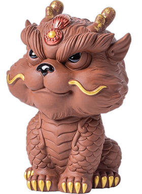 国潮紫砂貔貅摆件装饰品