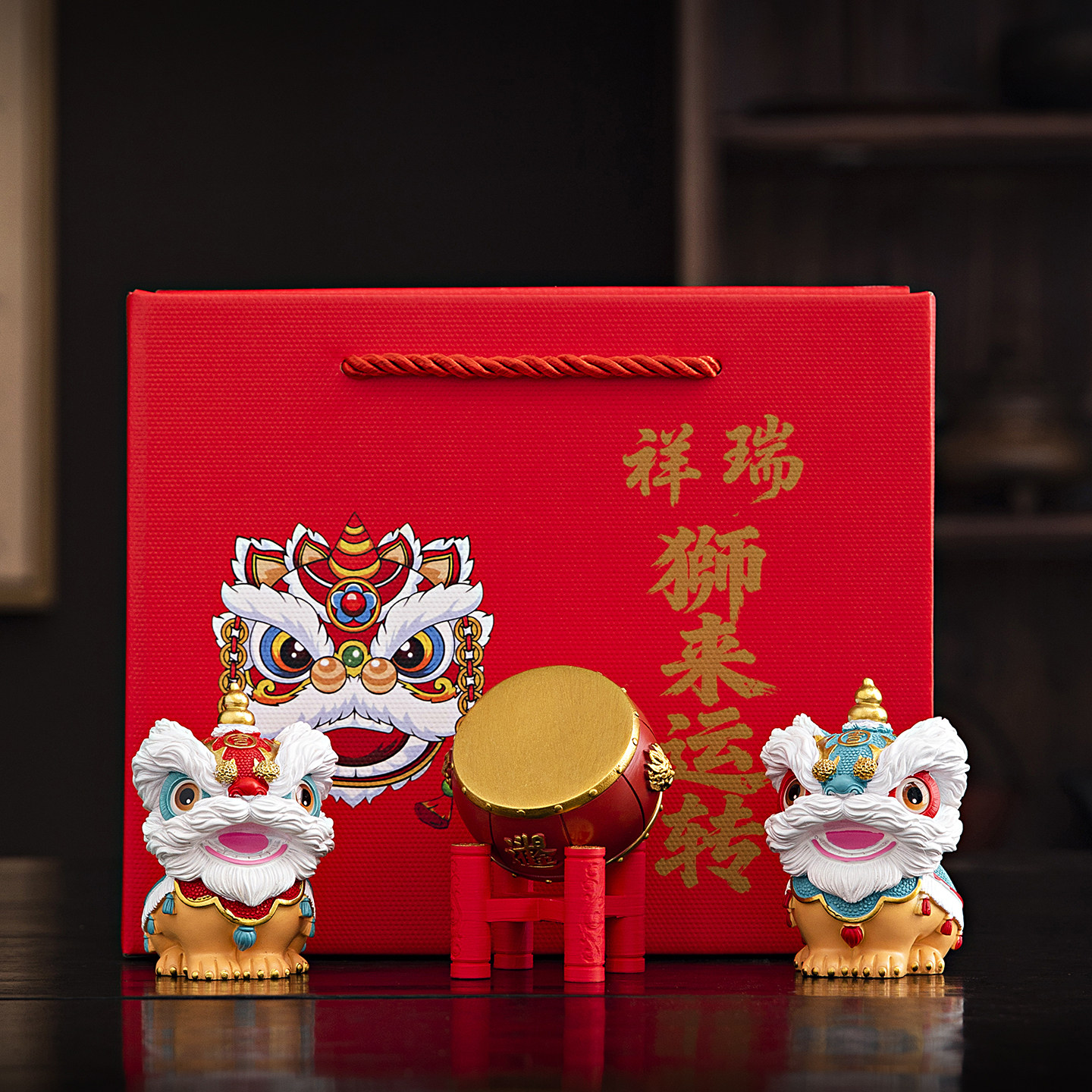 创意醒狮文创特色礼品套装商务活动年会送客户老外伴手礼生日礼物