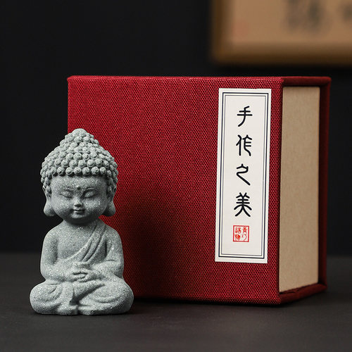 青砂石景观佛像如来茶宠小摆件