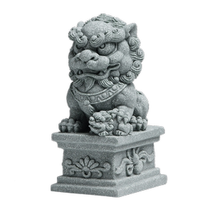 石狮子摆件一对镇宅故宫狮桌面装饰鱼缸造景看门门口吉祥物小摆设