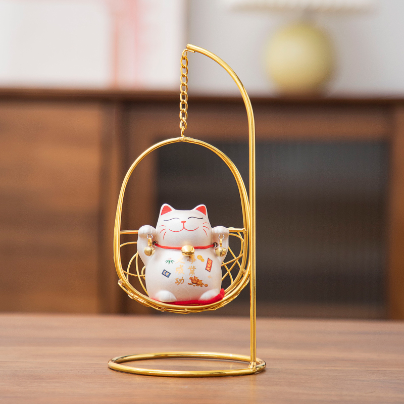 招财猫桌面工位摆件礼品