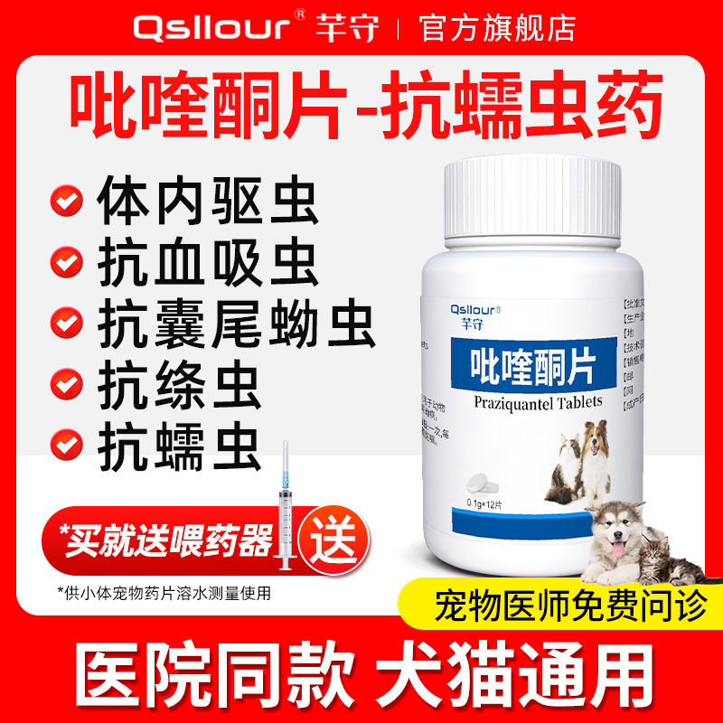 吡喹酮片宠物狗狗猫咪猪