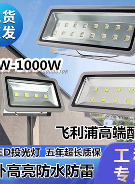 LED投光灯户外防水超亮300瓦500W篮球场船用照明灯厂房广场投射灯