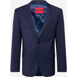 代购Hugo Boss男士西装保暖修身羊毛深蓝商务正式外套爆款简约