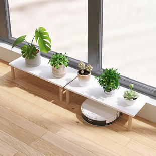 阳台加宽花架窗台拓宽木质花盆架台沿延伸长条置物架增宽神器定制