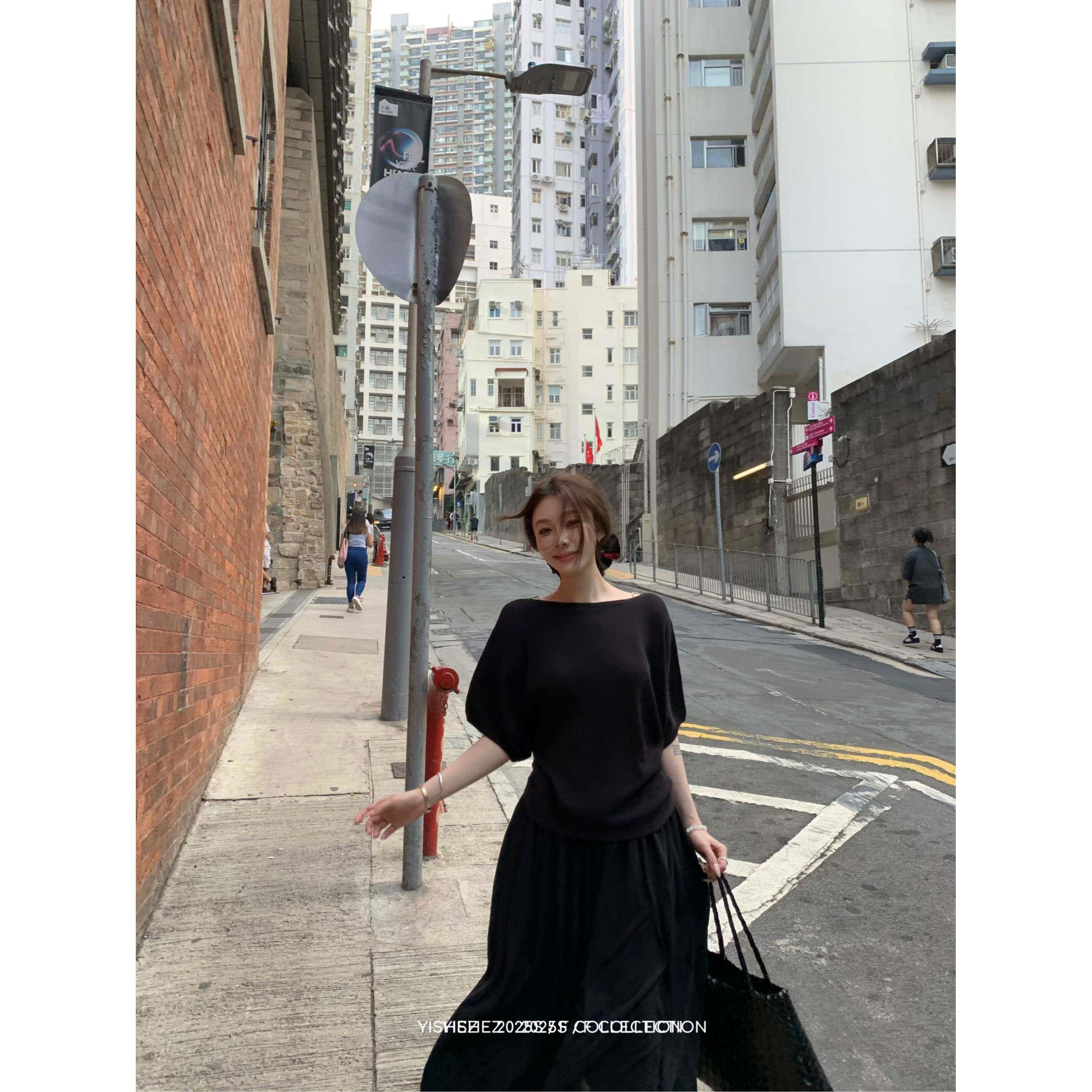 洢社长.【亚麻松弛感】上衣半裙时尚套装