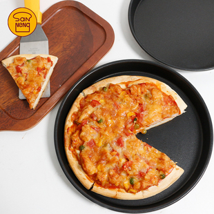 三能不沾披萨烤盘烘焙家用饼皮工具烤箱用比萨饼8寸9寸pizza烤盘