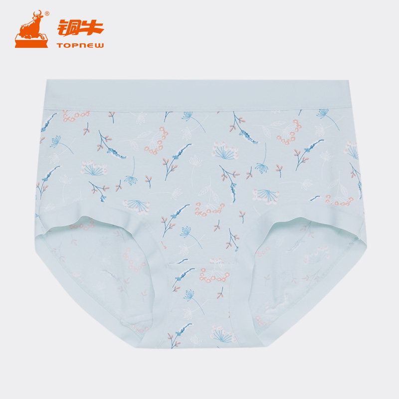 铜牛棉氨印花女三角裤 2024春夏新款内裤vc043