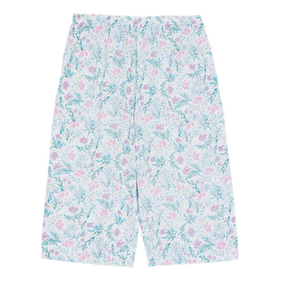 铜牛春夏纯棉汗布印花六分女裤 25春夏新花色女士睡裤家居裤VK142