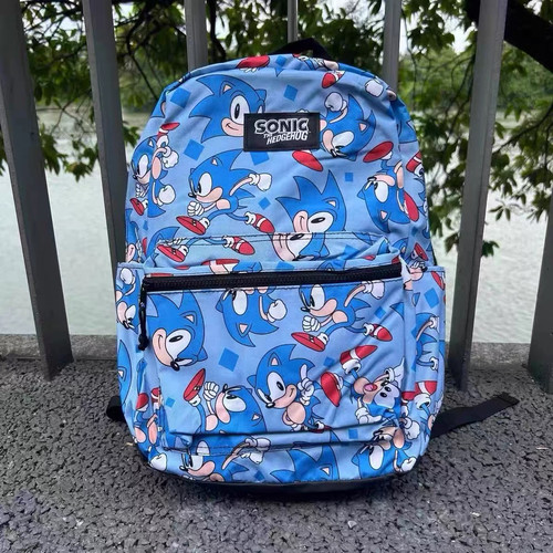 外贸  索尼克sonic卡通轻便双肩包 休闲背包 学生书包 学院风