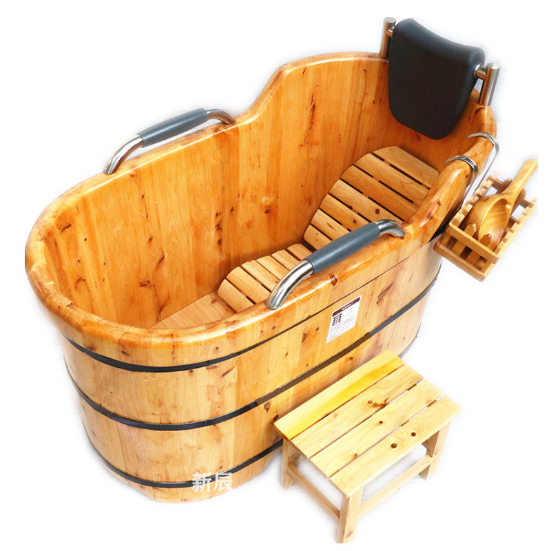 扶手香柏木可坐躺式家用洗澡桶木桶浴桶实木浴缸沐浴盆成人泡澡桶