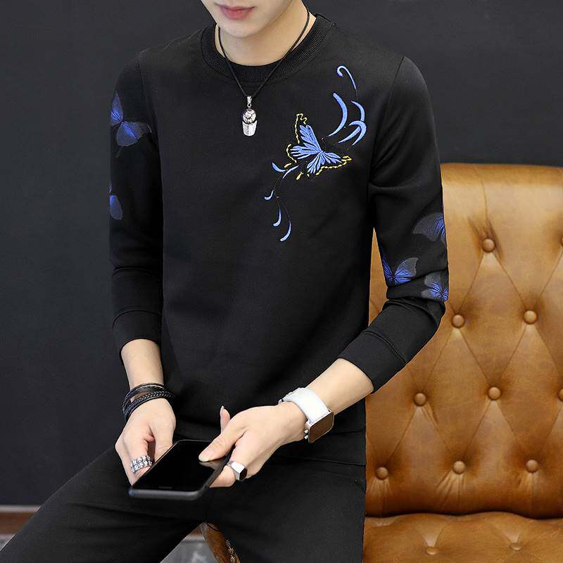 男士长袖t恤韩版上衣个性圆领薄款卫衣打底衫秋装学院风秋衣小衫|msdalam kategori Pakaian Lelaki, baju-T - dari Buy2taobao.com untuk memberikan perkhidmatan ejen Taobao profesional membeli