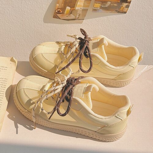 青岛福客来女鞋 断码清仓小白鞋女2026新款夏季透气网面阿甘鞋女