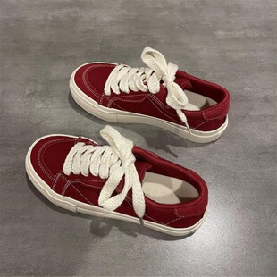 断码 春秋季 清仓美式 女2026新款 超火 复古学生板鞋 青岛福客来女鞋