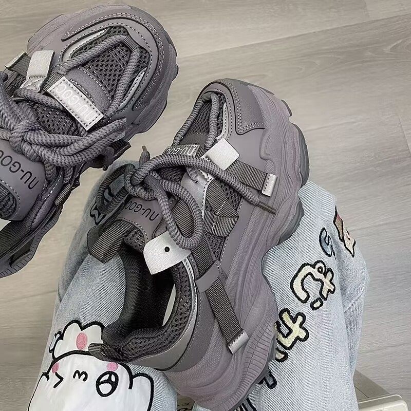 青岛福客来女鞋代工厂网面老爹鞋女厚底松糕2026年秋季新款百搭爆,女鞋,老爹鞋,淘宝优惠券,粉丝福利购,淘宝优惠卷