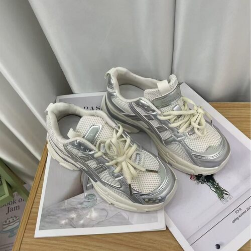 青岛福客来女鞋 断码清仓百搭厚底增高网红炸街显脚小老爹鞋女春