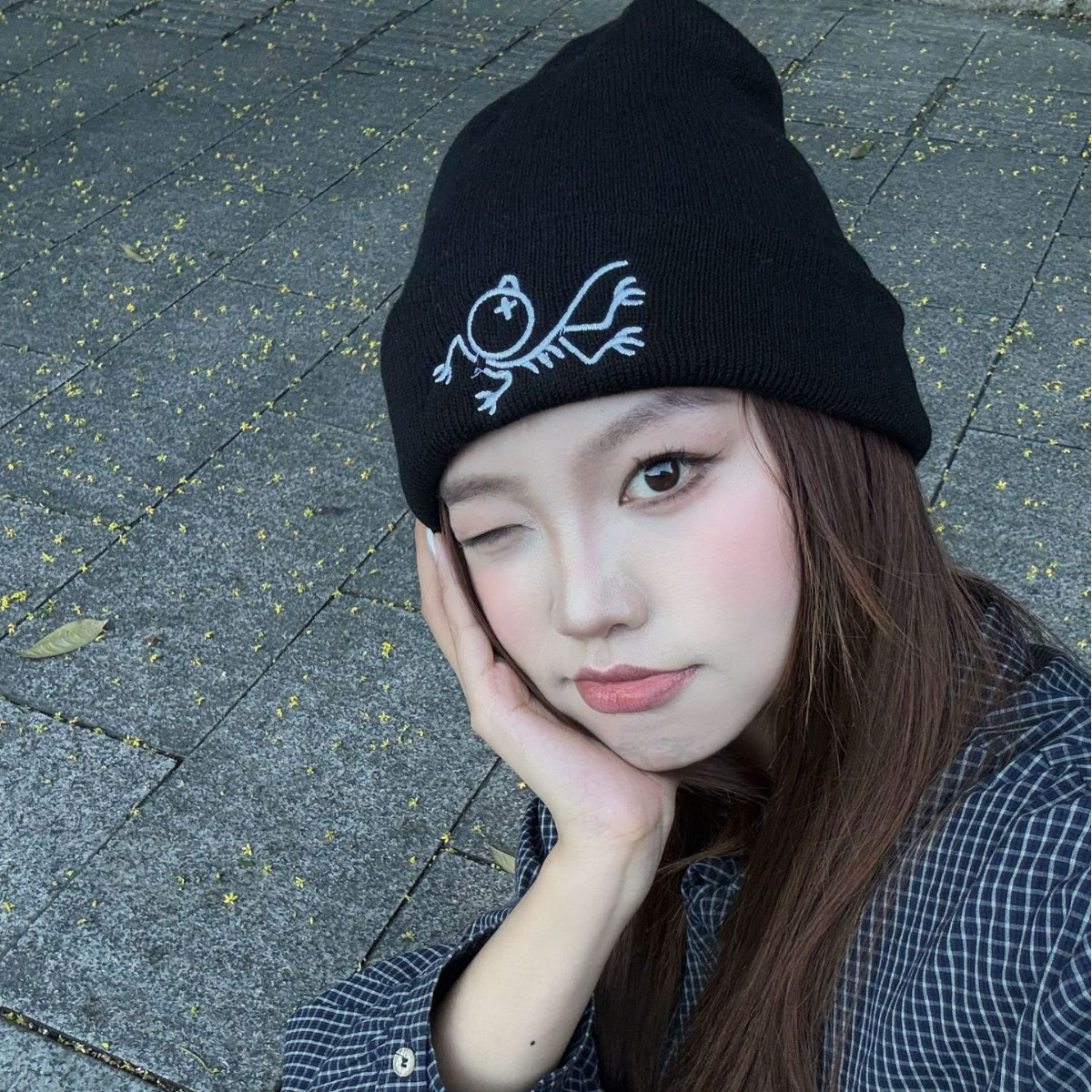 新小鸡冷帽雪山户外徒步秋季针织帽美式多巴胺情侣运动日常显眼包