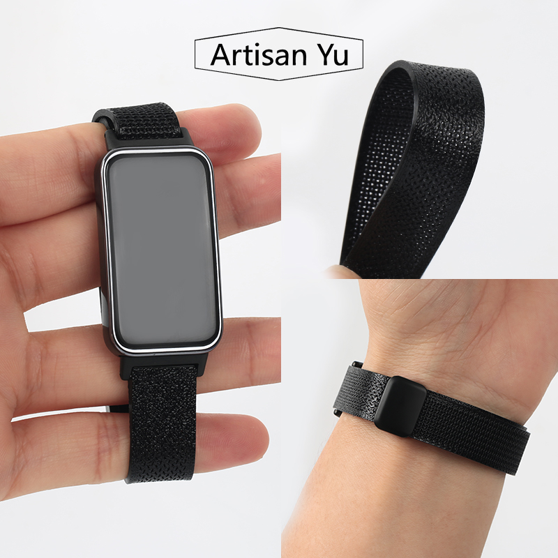 适用华为手环10/9/8NFC表带防水运动透气荣耀10/9磁吸表带fit4/3