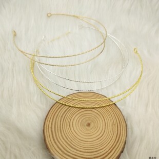 双层电泳保色发冠底座底托 DIY手工制作古风发钗步摇发饰材料配件