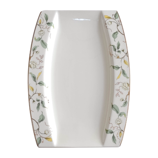 鱼盘骨瓷家用月光鱼盘日式深盘香榭丽舍长鱼盘鲫鱼盘家用陶瓷餐具