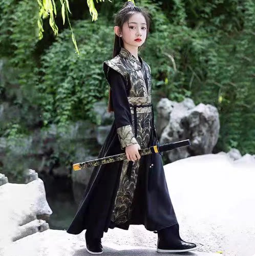 儿童汉服秋冬男女童古装侠客服