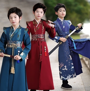 男童汉服2025新款春秋儿童男宝唐装男孩新中式古装小少爷国风秋