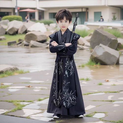 男童汉服国风古装男女童侠客服