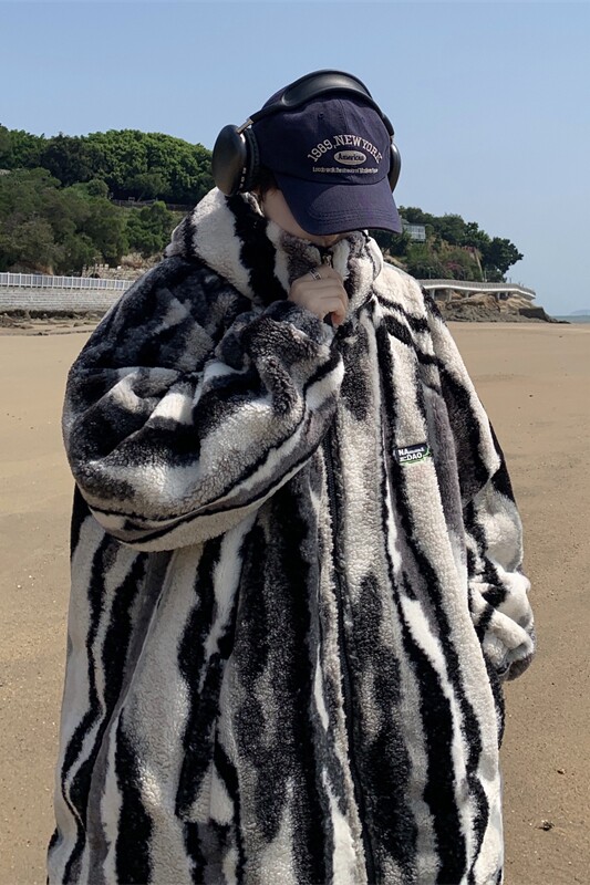 XZ213-MY35-P128控148港风大码兔毛加羊羔毛大码加厚连帽棉服,男装棉衣,星座213