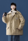 XZ-213-MY10-P128控168冬季羊羔绒工装假两件加厚棉服，男装棉衣，星座213