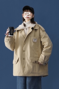 XZ-213-MY10-P128控168冬季羊羔绒工装假两件加厚棉服图片