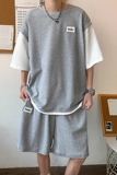 XZ213-TZ52-P50控68大码华夫格套装冰丝夏季主推哦，男装休闲套装，星座213