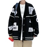 XZ213-19MY01-P88控108针织开衫毛衣大码贴布宽松男士，男装针织衫/毛衣，星座213