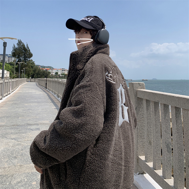 XZ213-MY45-P128控148港风大码刺绣夹棉加厚刺绣立领棉服,男装棉衣,星座213