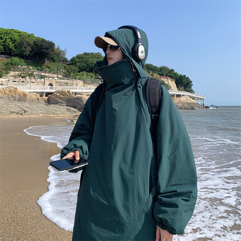 XZ213-MY37-P128控148港风大码防风防水加厚设计感冲锋连帽棉衣,男装棉衣,星座213