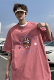 XZ213-21D06-P25控38港风大码印花卡通夏T恤青少年，男装T恤，星座213