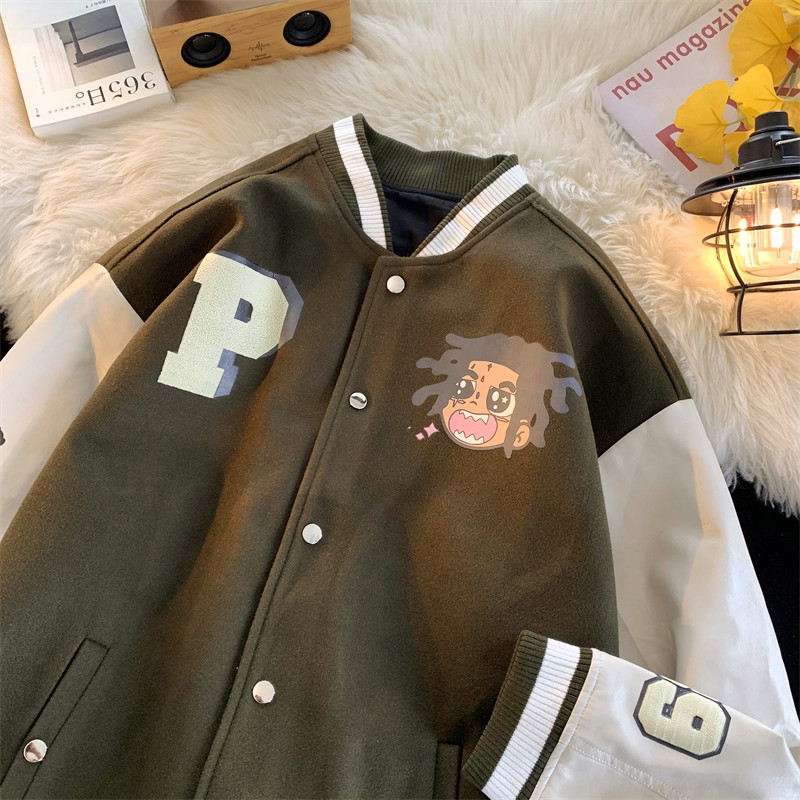 JK02-P88控108港风大码龙凤尼发泡印花棒球服,女装职业装,星座213