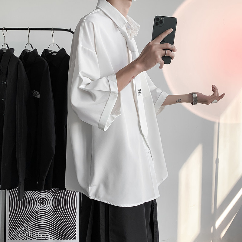 XZ213-C01-P45控58 夏季冰丝衬衫大码主推图片