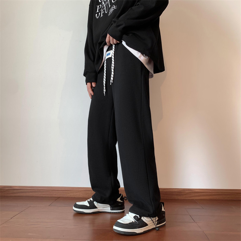 DK36-P45控58港风大码抽绳拖地裤,男装休闲裤,星座213