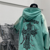 XZ213-JK09-P75控88重工装水洗牛仔十字架做旧卫衣，男装工装外套，星座213