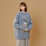 XZ213-19MY06-P65控88高质量加厚毛衣大码中性秋冬宽松圆领毛衣，男装针织衫/毛衣，星座213