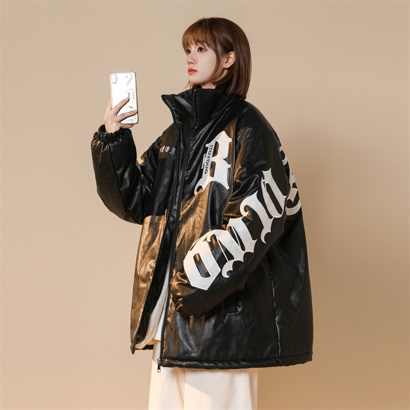 XZ213-MY36-P128控148PU皮棉服加厚万针刺绣内里加绒加厚,男装棉衣,星座213
