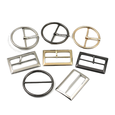 金属日字扣圆形腰带调节扣子大衣