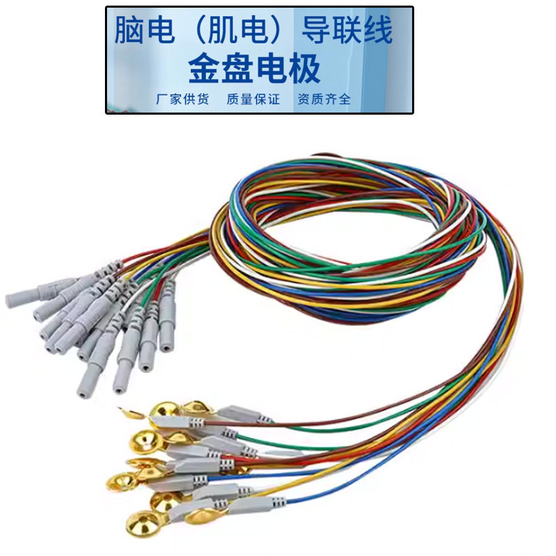 盘电极电极线脑电图电极金盘电极脑电电极金杯电极脑电EEG金盘状