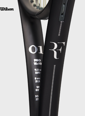 Wilson威尔胜RF 01费德勒联名小黑拍全碳素专业拍单人训练网球拍