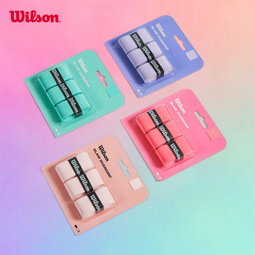 威尔胜新款网球拍手胶彩色吸汗带