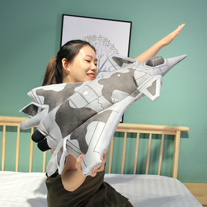 飞机毛绒玩具模型睡觉抱枕毯公仔