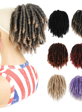 化纤假发马尾筒曲空心卷发马尾蓬松爆炸短款爆炸马尾Curled wig